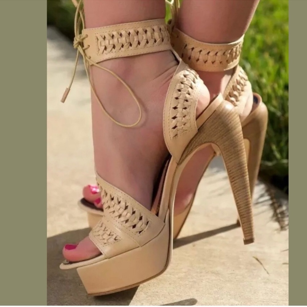 Proenza Schouler Perforated Platform Sandals 39.5